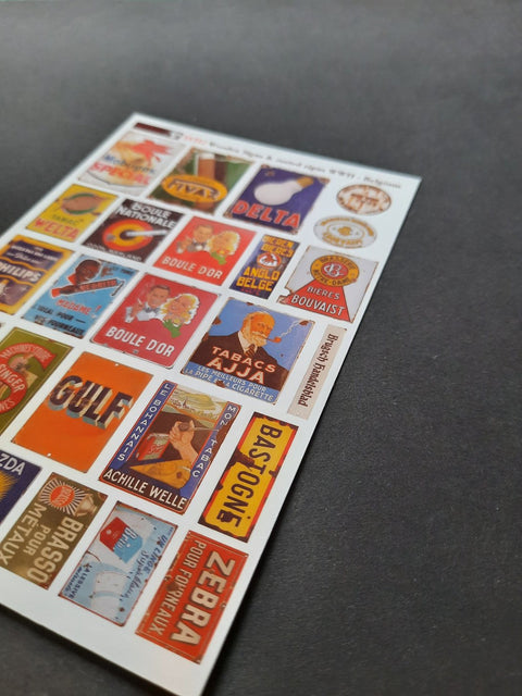 リアリティインスケール 35312 1/35 WWII 商用木製および錆びた標識 - ベルギー