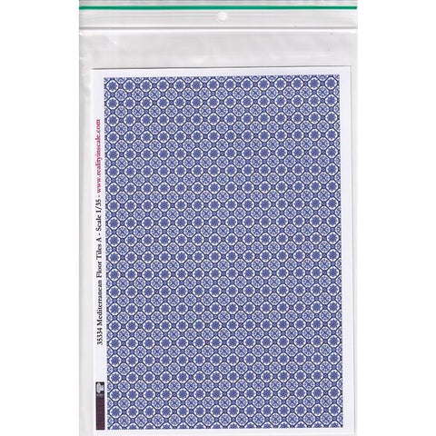 リアリティインスケール 35334 1/35 地中海の床タイル A - A5 シート 15 x 20cm
