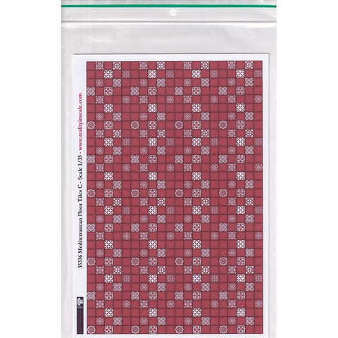 リアリティインスケール 35336 1/35 地中海フロアタイル C - A5 シート 15 x 20cm