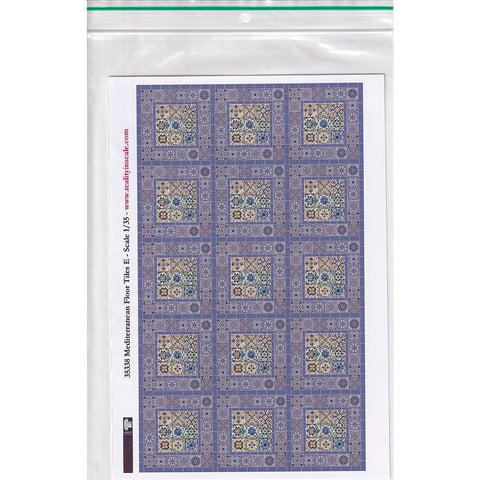 リアリティインスケール 35338 1/35 地中海フロアタイル E - A5 シート 15 x 20cm