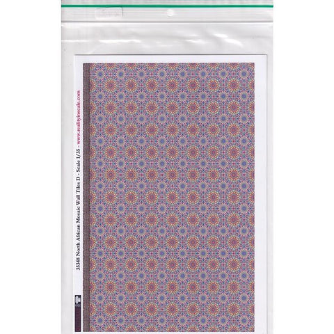 リアリティインスケール 35348 1/35 アラブ/北アフリカ モザイク ウォール タイル - D - A5 シート 15 x 20cm