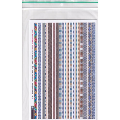 リアリティインスケール 35362 1/35 アラブ/北アフリカ 装飾タイル トリム - A5 シート 15 x 20cm