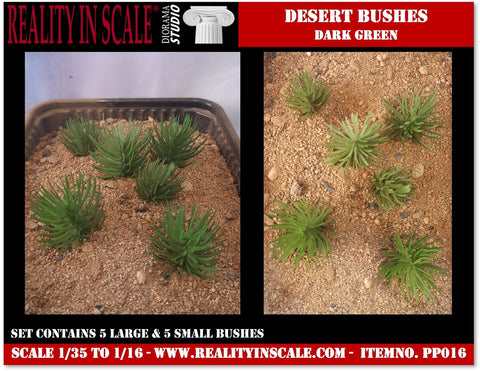 リアリティインスケール PP016 1/35 砂漠の茂みのタイプ 1 - プラスチック製植物