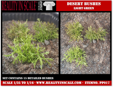 リアリティインスケール PP017 1/35 砂漠の茂みのタイプ 2 - プラスチック製植物