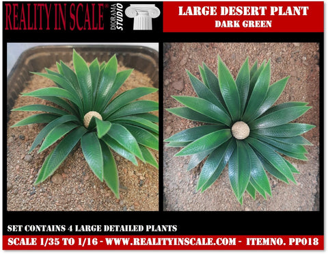 リアリティインスケール PP018 1/35 大きな砂漠の植物 - プラスチック製植物