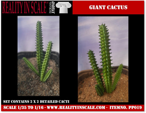 リアリティインスケール PP019 1/35 巨大なサボテン セット - プラスチック製植物