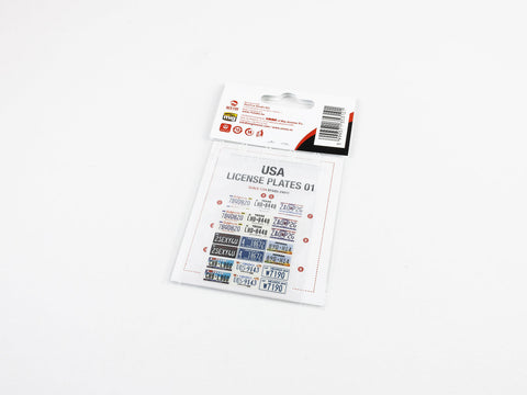 レッドフォックススタジオ RFSQS-24011 1/24 アメリカ ナンバープレート  vol.01 (ユニバーサル用)