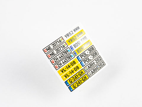 レッドフォックススタジオ RFSQS-24012 1/24 ヨーロッパ ナンバープレート vol.01 (ユニバーサル用)