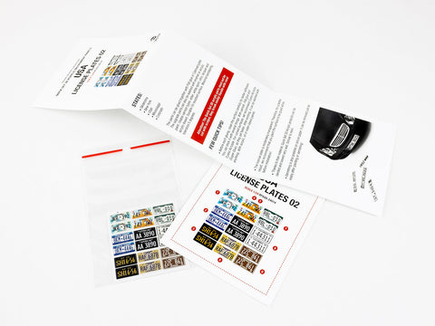 レッドフォックススタジオ RFSQS-24014 1/24 アメリカ ナンバープレート vol.02 (ユニバーサル用)