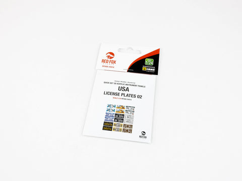 レッドフォックススタジオ RFSQS-24014 1/24 アメリカ ナンバープレート vol.02 (ユニバーサル用)