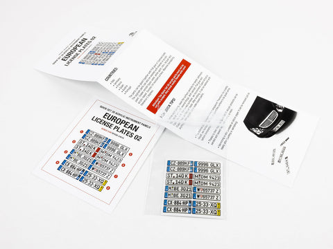 レッドフォックススタジオ RFSQS-24015 1/24 ヨーロッパ ナンバープレート vol.02 (ユニバーサル用)