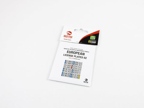 レッドフォックススタジオ RFSQS-24015 1/24 ヨーロッパ ナンバープレート vol.02 (ユニバーサル用)