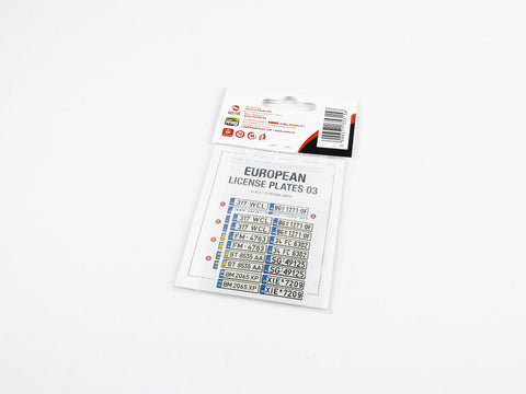 レッドフォックススタジオ RFSQS-24016 1/24 ヨーロッパ ナンバープレート vol.03 (ユニバーサル用)
