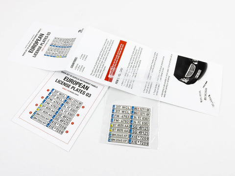 レッドフォックススタジオ RFSQS-24016 1/24 ヨーロッパ ナンバープレート vol.03 (ユニバーサル用)