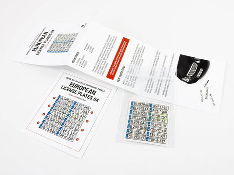 レッドフォックススタジオ RFSQS-24017 1/24 ヨーロッパ ナンバープレート vol.04 (ユニバーサル用)