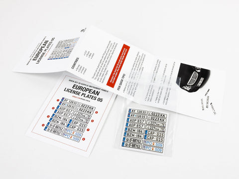 レッドフォックススタジオ RFSQS-24018 1/24 ヨーロッパ ナンバープレート vol.05 (ユニバーサル用)