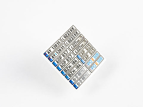 レッドフォックススタジオ RFSQS-24018 1/24 ヨーロッパ ナンバープレート vol.05 (ユニバーサル用)