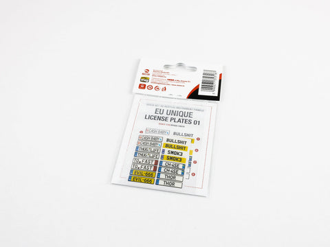 レッドフォックススタジオ RFSQS-24019 1/24 個性的ナンバープレート vol.01 (EUフォーム) (ユニバーサル用)