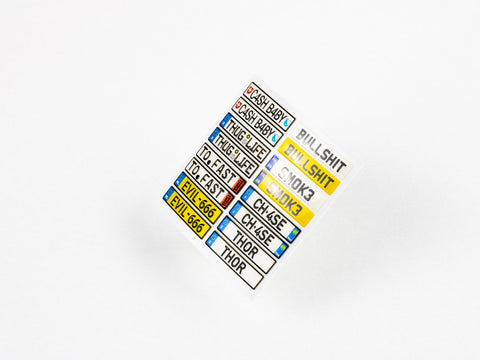 レッドフォックススタジオ RFSQS-24019 1/24 個性的ナンバープレート vol.01 (EUフォーム) (ユニバーサル用)