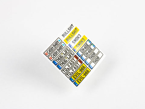 レッドフォックススタジオ RFSQS-24019 1/24 個性的ナンバープレート vol.01 (EUフォーム) (ユニバーサル用)