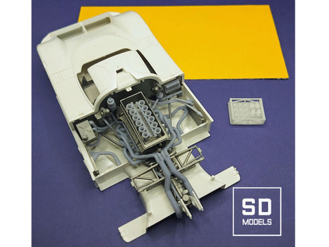 SDモデル SD-J02+1 1/24　ジャガー XJR-9 LM　エンジン追加パーツ　【マステ付き】　タミヤ対応