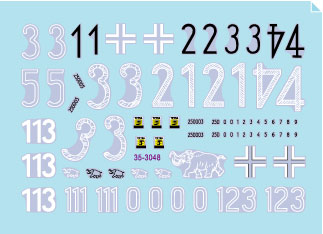 Star Decals 35-3048 1/35 Tiger I s.Pz.Abt. 502 # 1. Initial and early production Tigers 1942-43. 