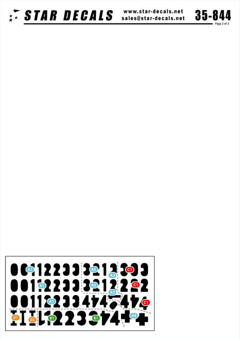 スターデカール 35-844 1/35 第509重戦車大隊 #2-タイガーII ・指揮戦車