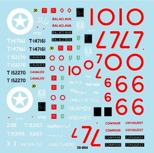 スターデカール 35-864 1/35 第27機甲旅団 # 1 - D-Day/ノルマンディ, 第13/18 王室軽騎兵連隊 - シャーマン Mk III