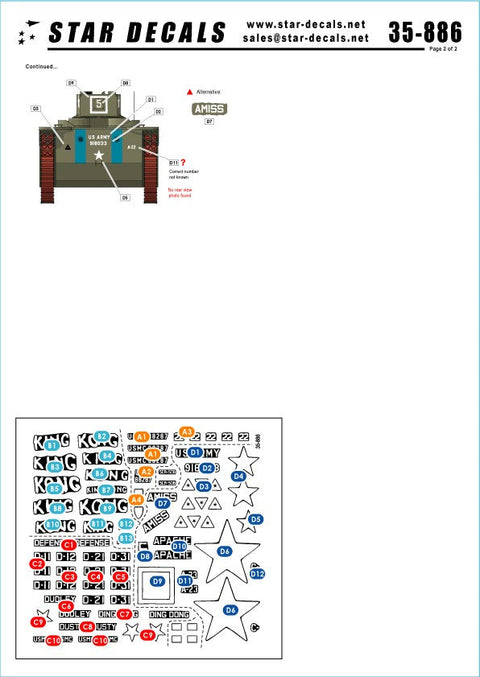 スターデカール 35-886 1/35 サイパン '44 アメリカ陸軍/海兵隊車両