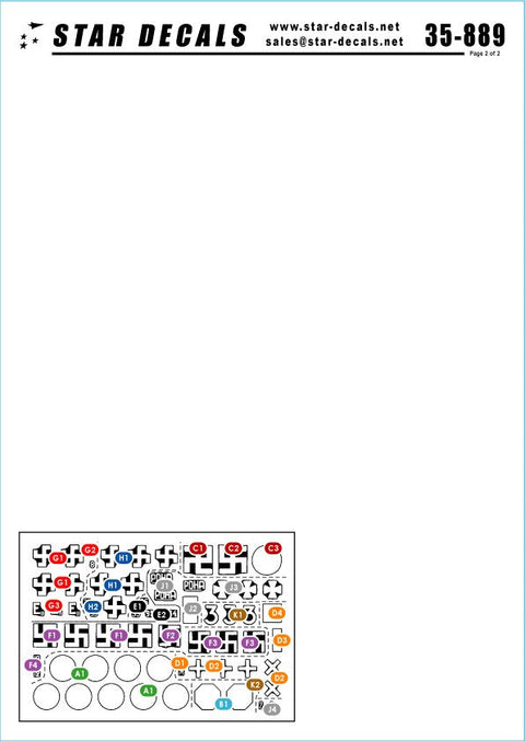 スターデカール 35-889 1/35 ソ連以外のBA-10,BA-20装甲車 フィンランド, ハンガリー,スウェーデン, ROA, RONA