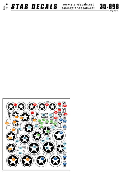 スターデカール 35-898 1/35 第601駆逐戦車大隊 M5A1スチュアート, M2ハーフトラック,M10 GMC イン イタリア