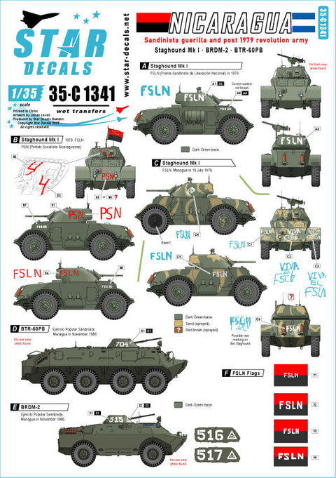 スターデカール 35-C1341 1/35 ニカラグア陸軍 #2