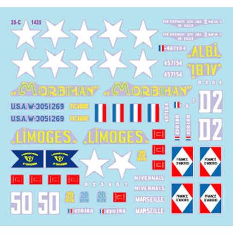 スターデカール 35-C1435 1/35 フランスのM4A2シャーマン アフリカにおけるフランスの戦闘車両その5 1943-44年第1RCA対空砲火砲戦車・第2RCA対空砲火砲戦車