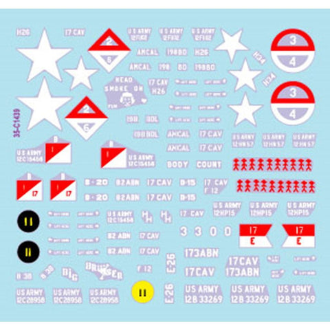 スターデカール 35-C1439 1/35 ベトナムにおける米軍M113 #1 M113A1ACAV 第17騎兵隊B・E・F・H中隊