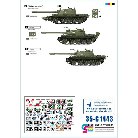 スターデカール 35-C1443 1/35 アンゴラ内戦# 2 T-54 および T-55 戦車 1970 年代から 1980 年代の MPLA/FAPLA T-54B・T-55・T-55A・T-55AM