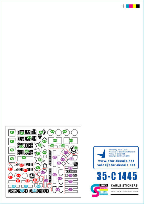 スターデカール 35-C1445 1/35 現用 フランス インドシナ戦争＃7 M5A1スチュアート軽戦車 初期/後期生産車