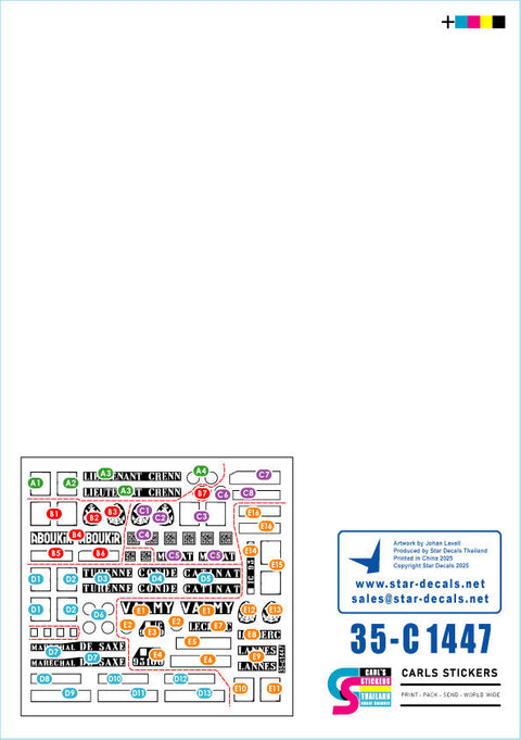 スターデカール 35-C1447 1/35 現用 フランス インドシナ戦争＃9 R.B.C.E.O.のシャーマン戦車 M4/M4A1/M4コンポジット/M4(105mm)/M4A1E8(76mm)