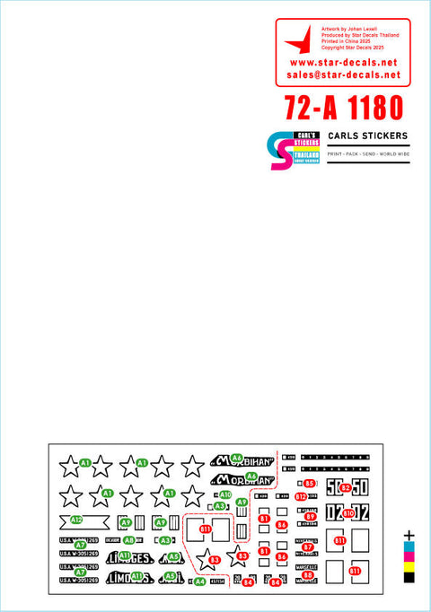 スターデカール 72-A1180 1/72 WWII アフリカのフランス軍戦闘車両＃5 第1胸甲騎兵連隊/第2アフリカ騎兵連隊のM4A4シャーマン 1943/44年
