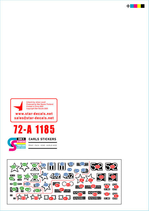 スターデカール 72-A1185 1/72 現用 ベトナム戦争のM113＃3 第17騎兵連隊第1大隊/第5歩兵(機械化)連隊第1大隊/第50歩兵(機械化)連隊第1大隊のM577A1コマンドポスト