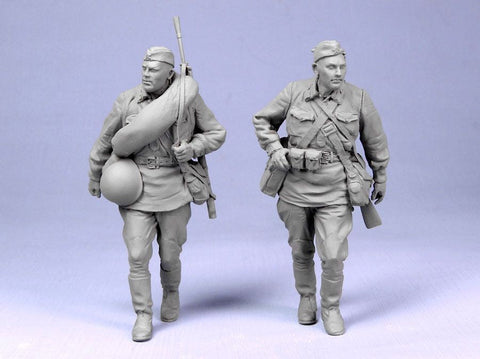 タンクモデル T-35058 1/35 ロシア歩兵 デグチャレフマシンガン 夏 1941 2体