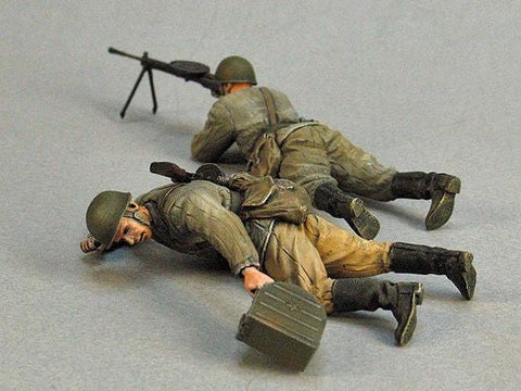 タンクモデル T-35127 1/35 ロシア 機関銃手 (7,62 mm マシンガン DP-28) 1941-45 2体