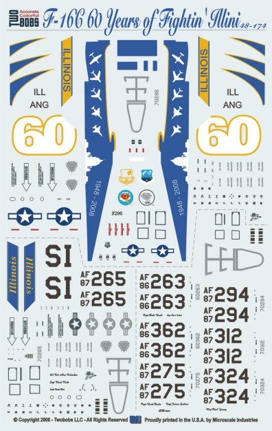 トゥーボブス 48-174 1/48 F-16C 60イヤーズ オブ ファイティング イリノイ