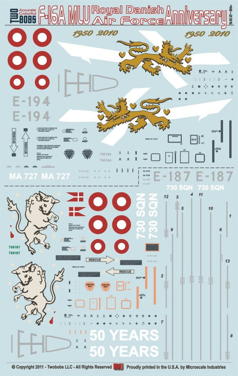 トゥーボブス 48-235 1/48 デンマーク空軍 第730戦闘飛行隊 50周年記念マーキング
