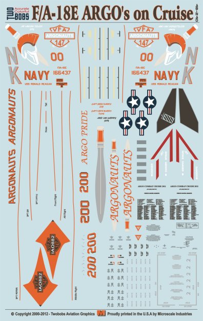 トゥーボブス 48-240 1/48 F/A-18E スーパーホーネット VFA-147 アルゴス オン クルーズ
