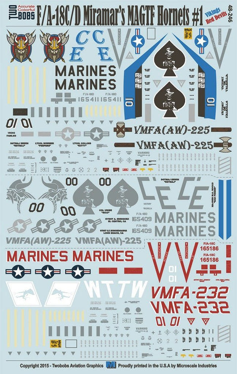 トゥーボブス 48-246 1/48 F/A-18C/D ミラマー MAGTF ホーネット #1