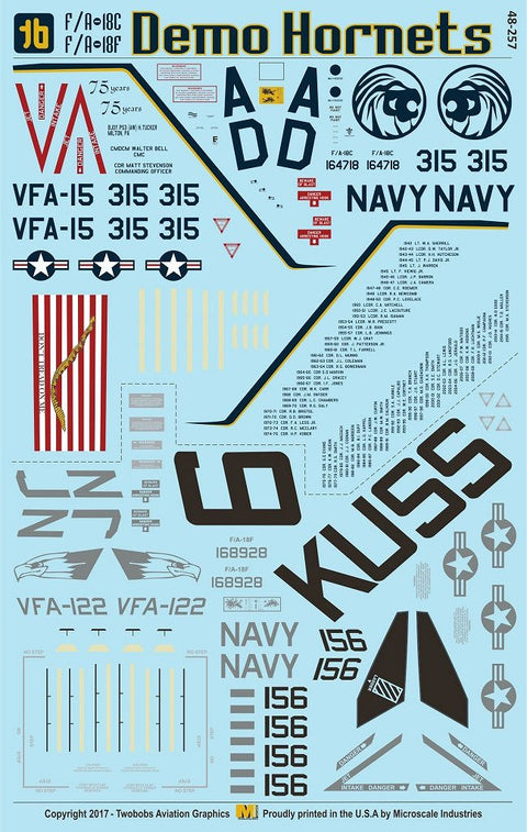 トゥーボブス 48-257 1/48 F/A-18C F/A-18F デモ ホーネット