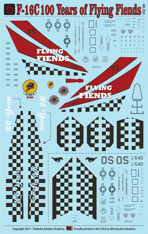 トゥーボブス 48-261 1/48 F-16C ファイティングファルコン フライング・フィエンズ 100周年