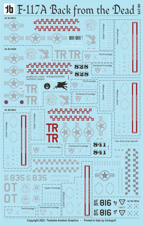 トゥーボブス 48-279 1/48 F-117A リターンフロムザデッド