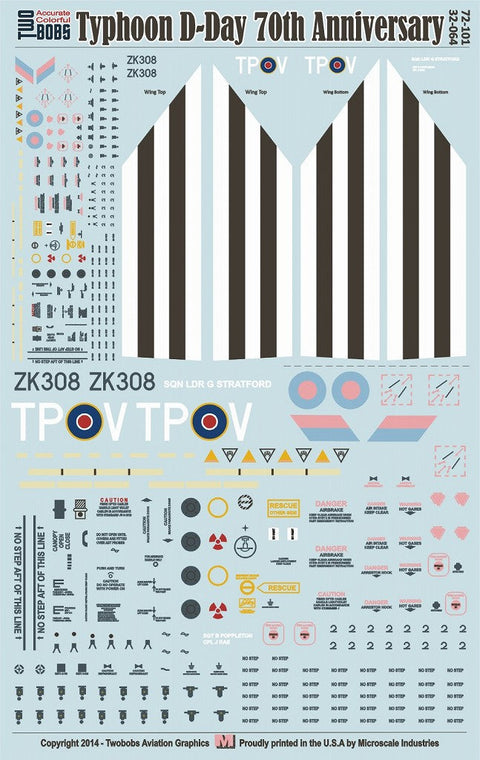 トゥーボブス 72-101/32-064 1/32,1/72 D-Day 70周年記念 タイフーン