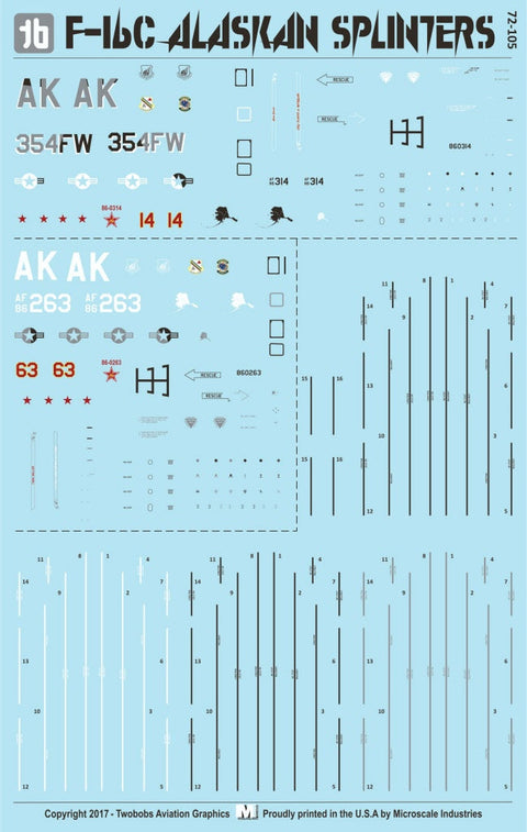 トゥーボブス 72-105 1/72 F-16C ファイティングファルコン アラスカン・スプリンターズ